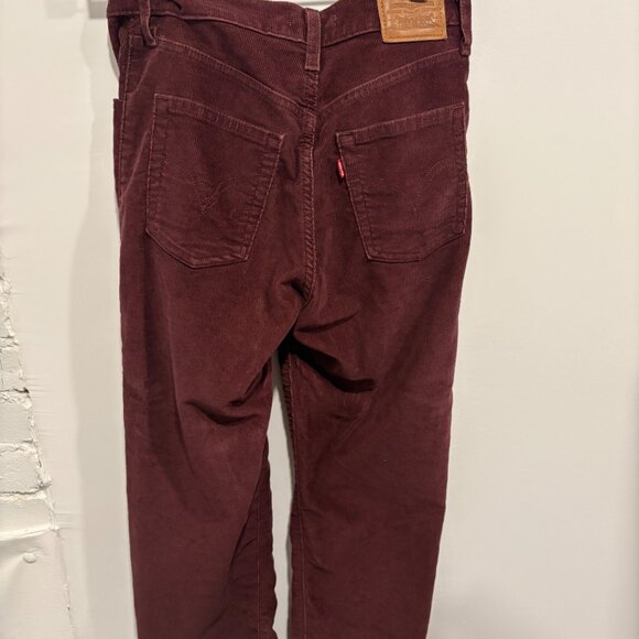 Levi's Ribcage Straight Ankle Corduroy Crop Size 26 - Picture 4 of 4